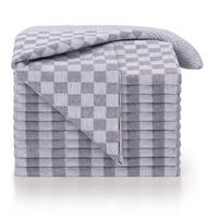 GESCHIRRTUCH Markus 20er-Set, 50/70 cm, 100% Baumwolle, kariert - Grau, Textil (50/70cm) - Blumtal