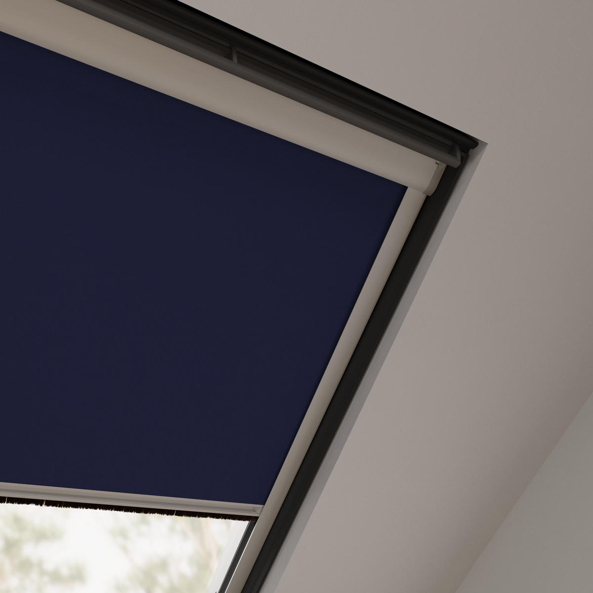 DACHFENSTERROLLO Cocoon Größe: C02 - Dunkelblau, Textil (38/54/5cm) - Cocoon Home Concepts