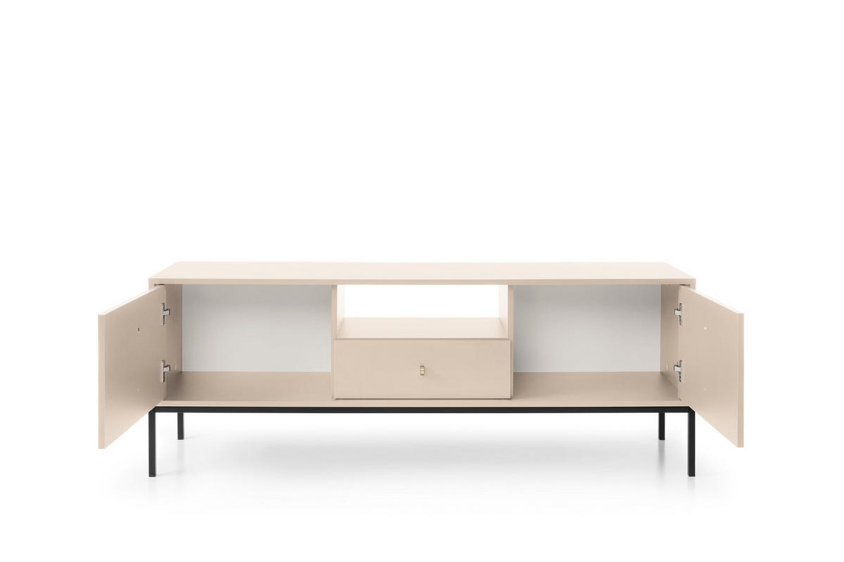 TV-SCHRANK Onom 154x56x39 cm - Lowboard mit Stauraum - Tv Ständer aus Laminierter Spanplatte - Beige - Beige, Holzwerkstoff (180/52/39cm) - Chilly