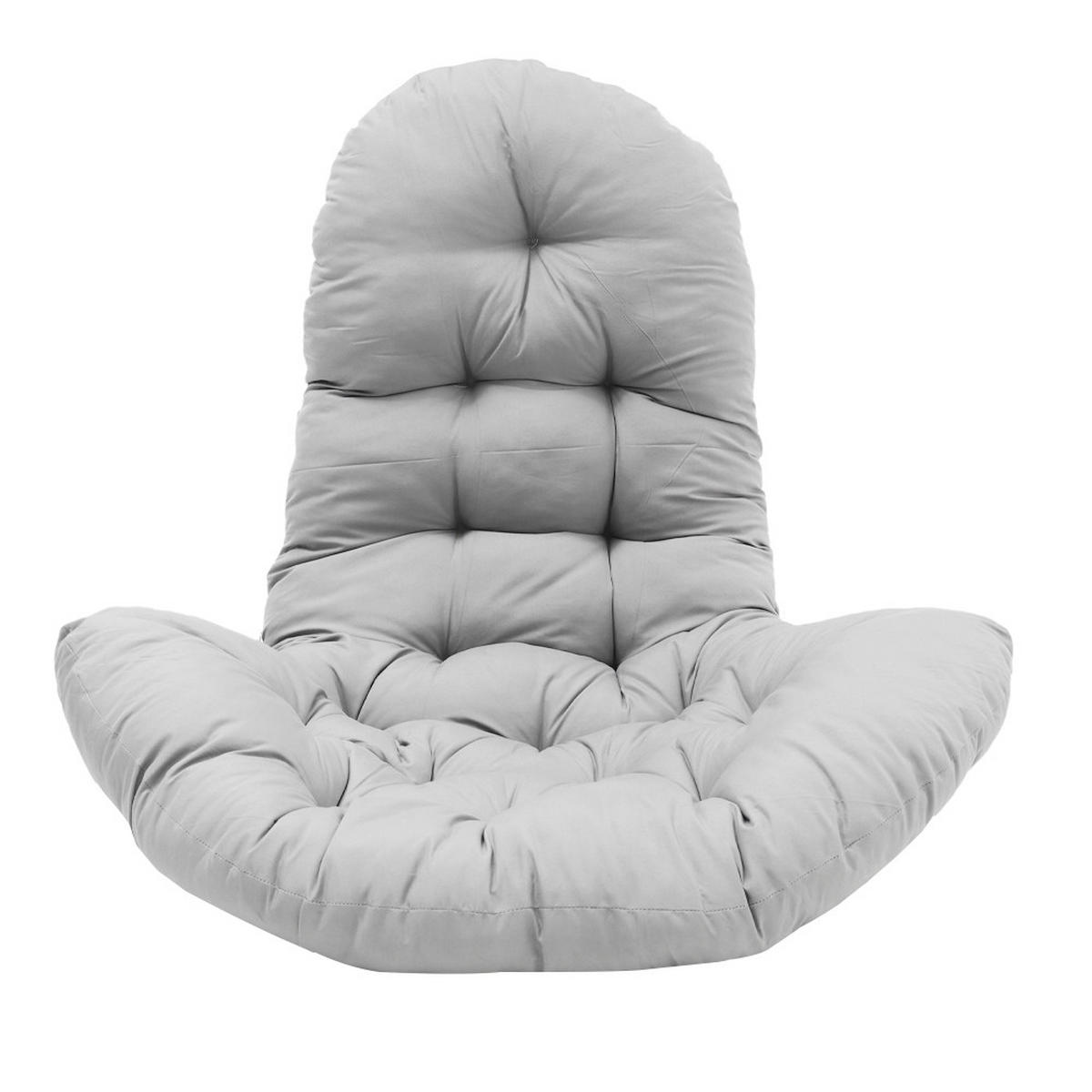 HÄNGESESSEL-KISSEN aus Polyester Baumwolle in Hellgrau mit dicker Polsterung 95 * 55 cm - Hellgrau, Textil (55/95cm) - Livingandhome