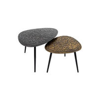 COUCHTISCH-SET YATA Multicolor Metall - Multicolor/Schwarz, Metall (80/60/43cm) - KAWOLA
