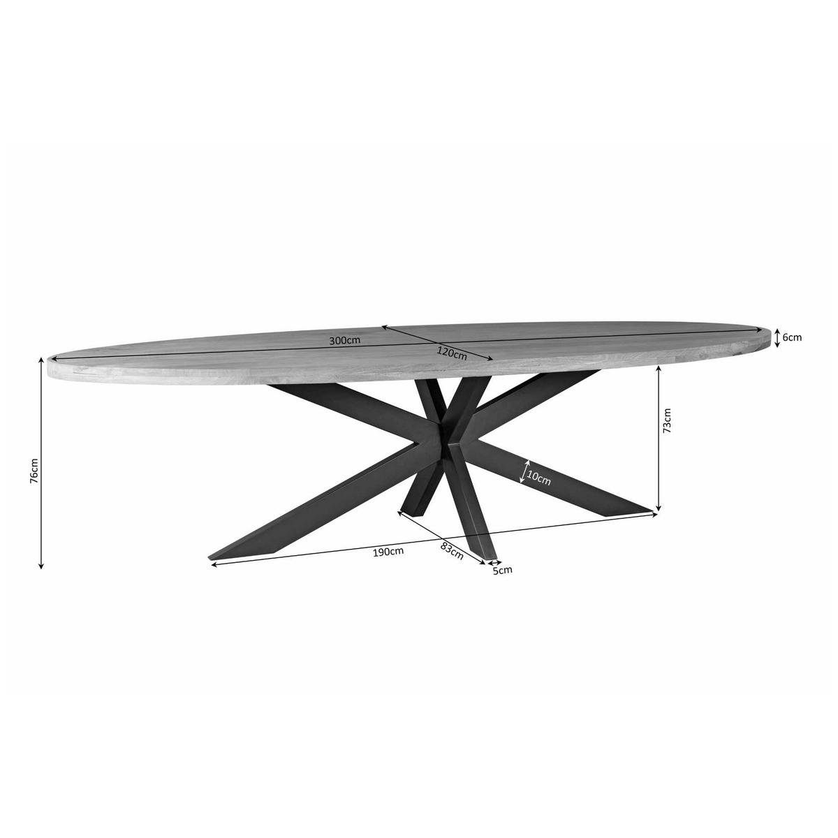 ESSTISCH Denver Braun 120/300/76 cm - Braun, Holz (120/300/76cm) - Starfurn