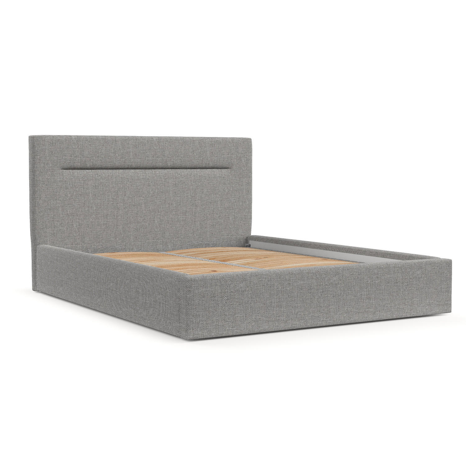 POLSTERBETT Liline 160/200 cm Hellgrau im Inari Stoff - Hellgrau/Schwarz, Holz/Holzwerkstoff (160/200cm) - AltaBeds