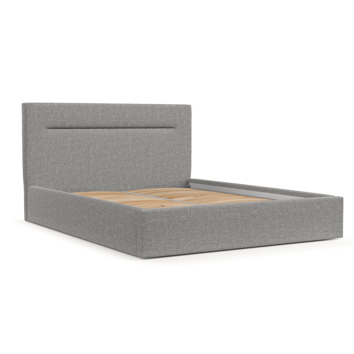 POLSTERBETT Liline 160/200 cm Hellgrau im Inari Stoff - Hellgrau/Schwarz, Holz/Holzwerkstoff (160/200cm) - AltaBeds