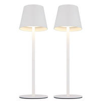 2X LED TISCHLAMPE Vannie I Weiß - Weiß, Metall (11.5/11.5/36cm) - Globo Lighting