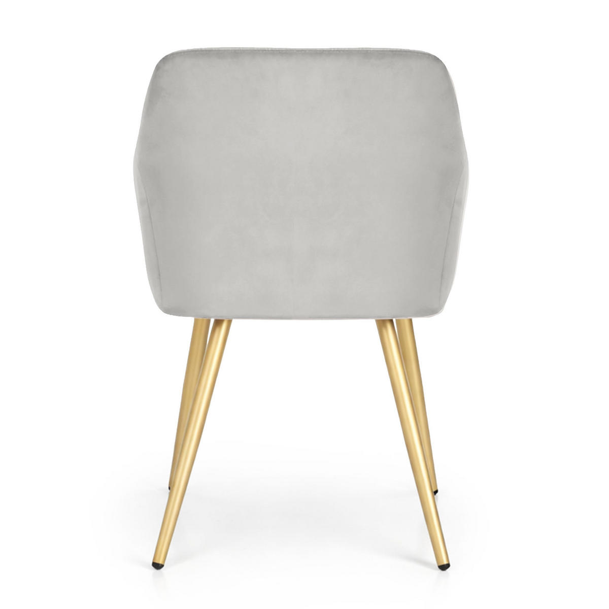 POLSTERSTUHL 6er Set, Metallbeine Grau, Gold 54,5/83/58 - Grau, Textil (55/83/58cm) - RAUMHIRSCH FURNITURE