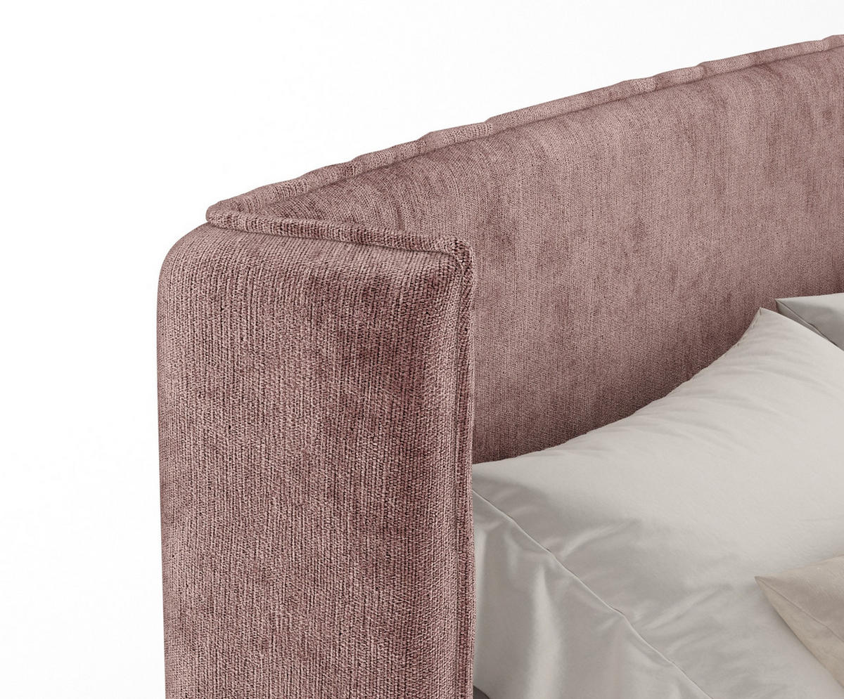 BOXSPRINGBETT Freeland Rosa 140/200 cm mit Matratze und Topper - Pink/Schwarz, Holz/Holzwerkstoff (140/200cm) - Maison de Reve