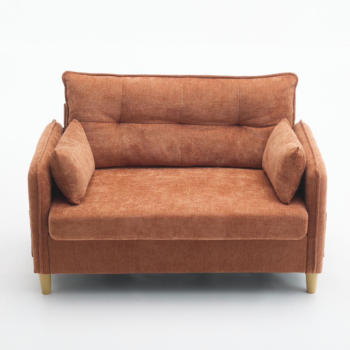 SCHLAFSOFA 127/75.5/83 cm Braun mit Armlehnen und Seitentaschen - Braun, Textil (75.5/83/127cm) - Oxeza