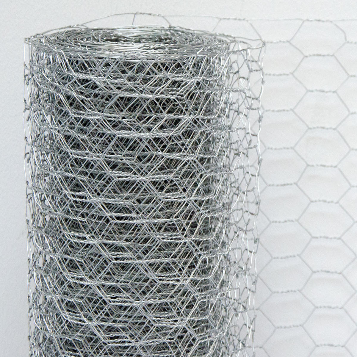 MASCHENDRAHTZAUN Quadratisch, 25 x0,5 m - Silberfarben, Metall (2.5/50cm) - Niederberg Metall