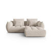 SOFA modular Bloom aus strukturiertem Stoff dunkelbeige 3 Sitzplätze - Mokka, Textil (216/232cm) - Micadoni
