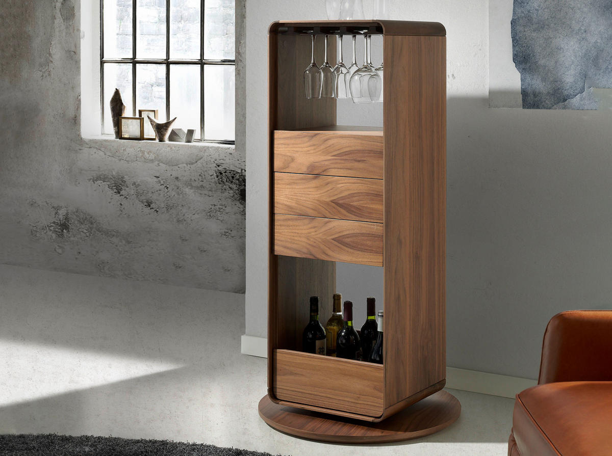 BARSCHRANK Walnuss 43/40/128 cm - Walnussfarben, Holz (43/128/40cm) - ANGEL CERDA