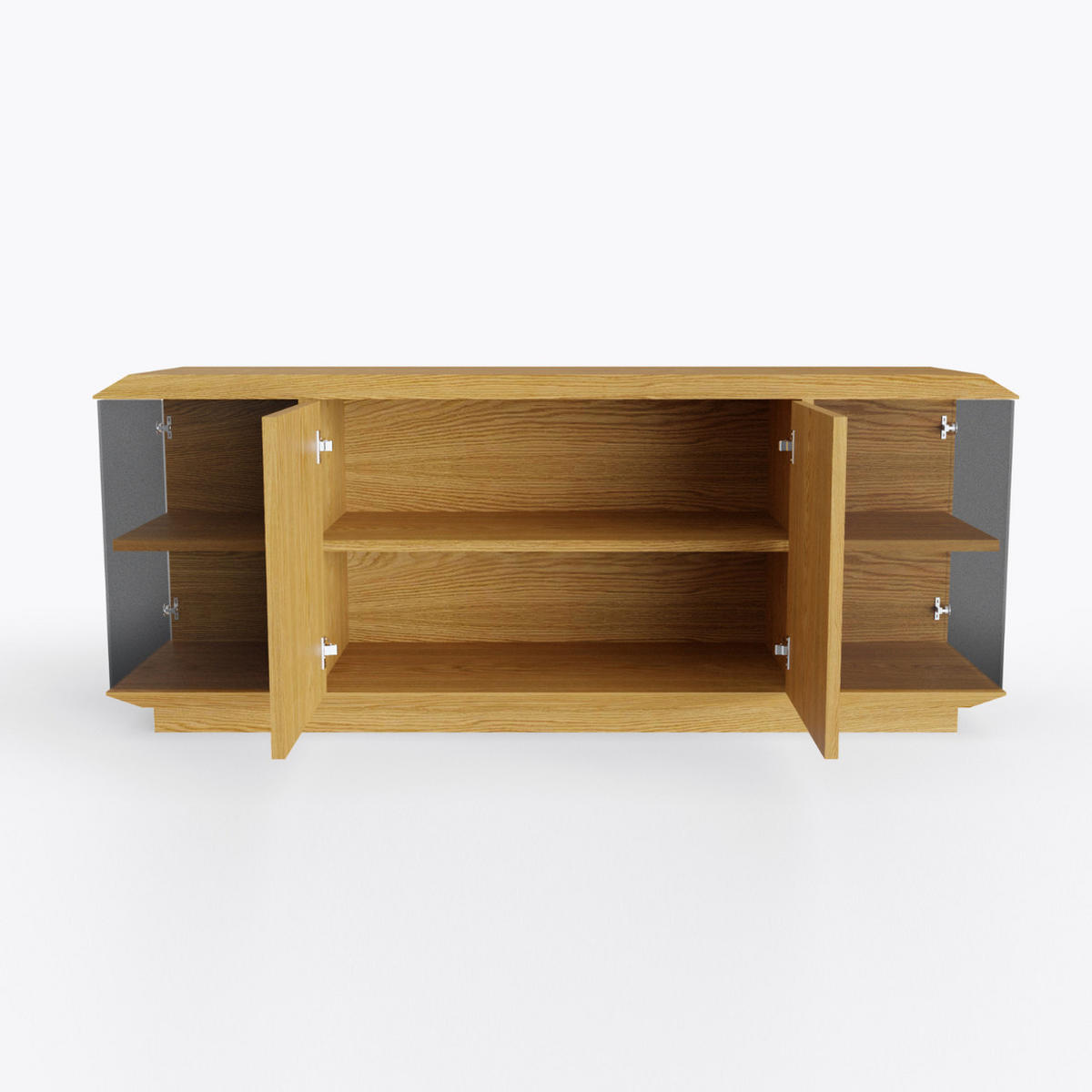 TV-SCHRANK aus Holz zum Wohnzimmer CARMEN - Eichefarben, Holz (160/65/45cm) - Rawood Furniture