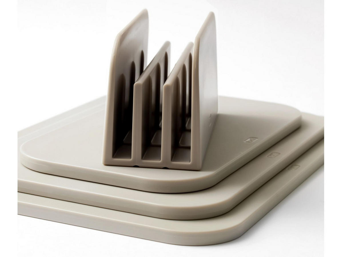 SCHNEIDEBRETTER-SET Choptima humus - Beige, Kunststoff (35/26cm) - Rosti