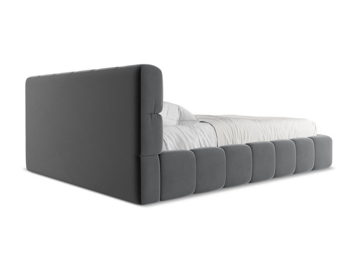 POLSTERBETT mit Bettkasten und Lattenrost 180x228 Grau - Dunkelgrau/Schwarz, Kunststoff/Textil (160/200cm) - Makamii