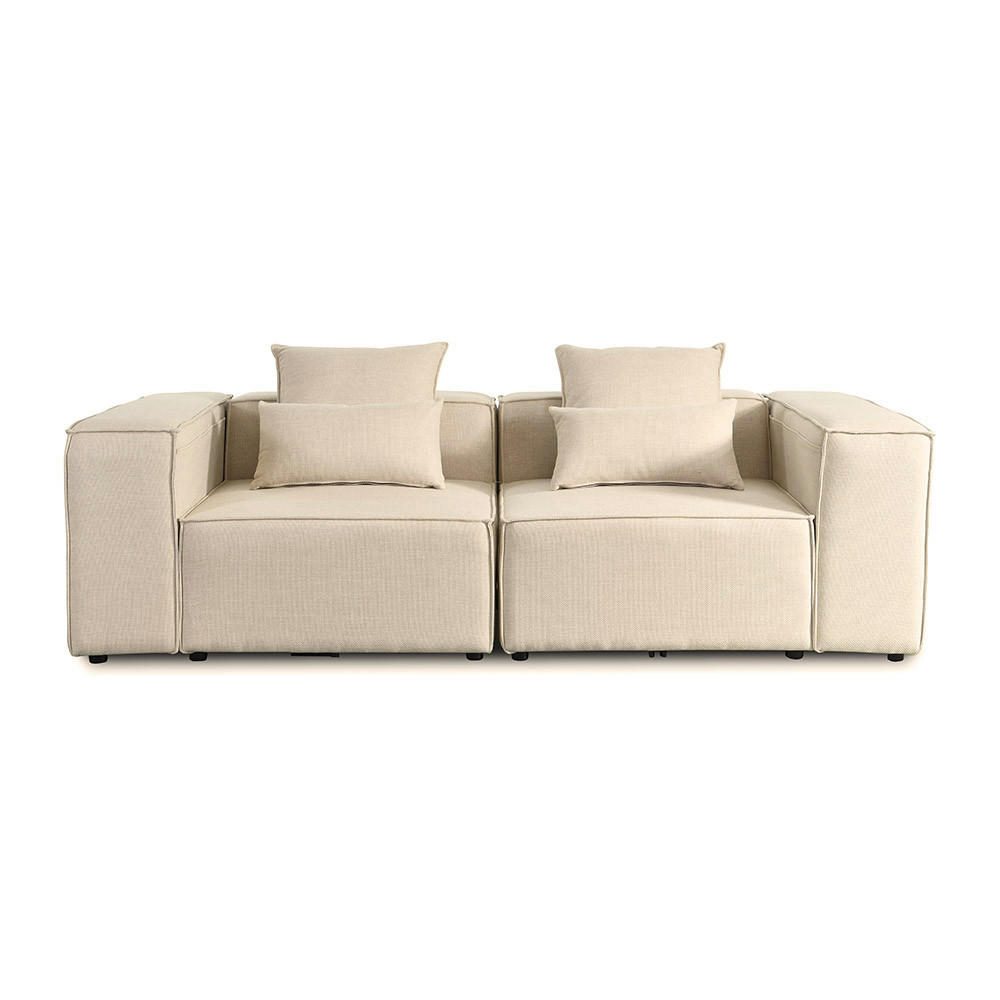 SOFA VERONA S - Beige, S - Beige, Kunststoff/Textil (240/70/120cm) - Home Deluxe