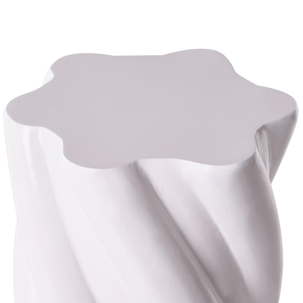 BEISTELLTISCH Weiß Rivalba - Weiß, Keramik/Kunststoff (25/25/51cm) - Beliani