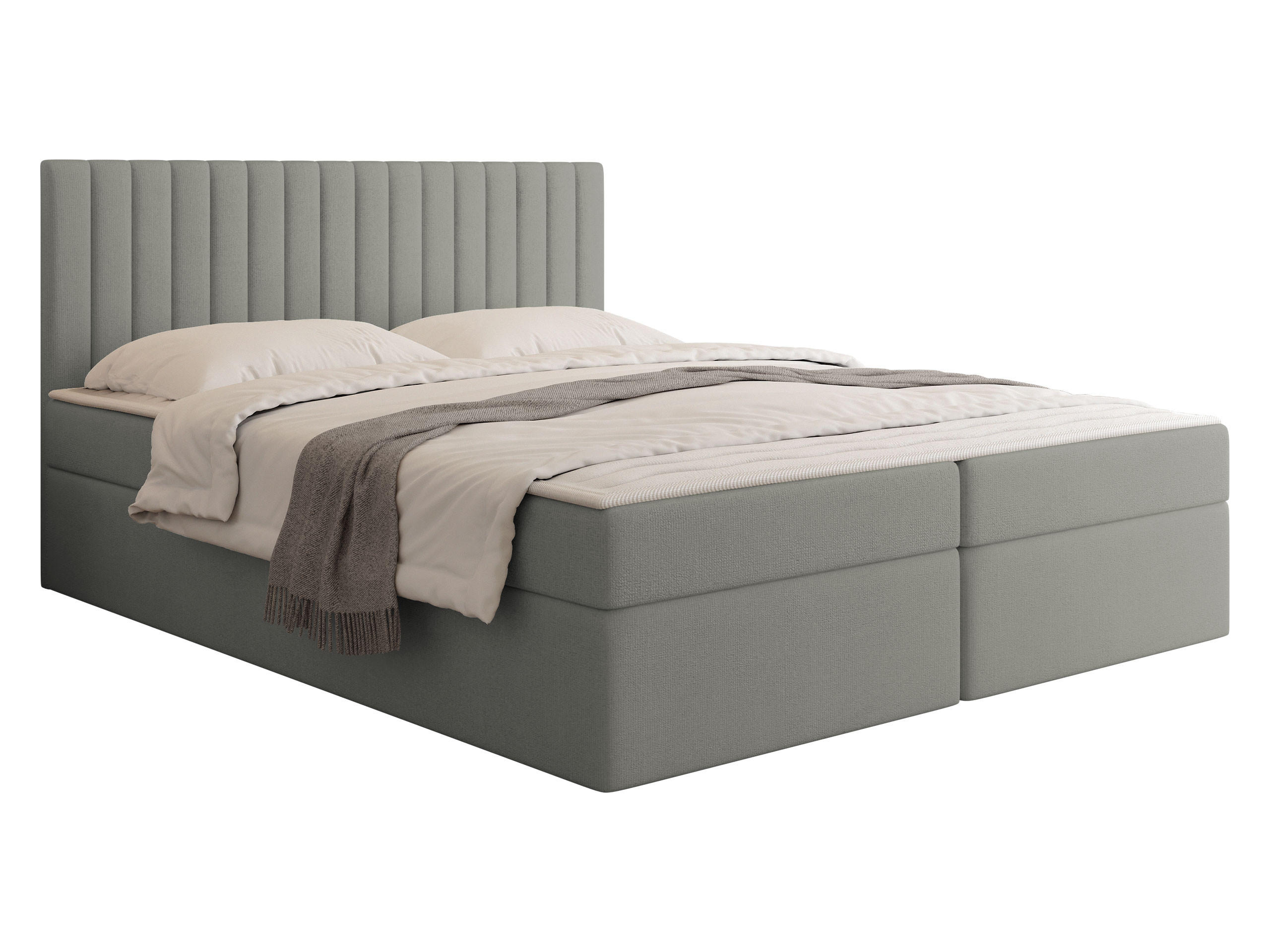 BOXBETT Tirulo - H3 - Schwarz/Grau, Holzwerkstoff/Kunststoff (160/200cm) - MIRJAN24