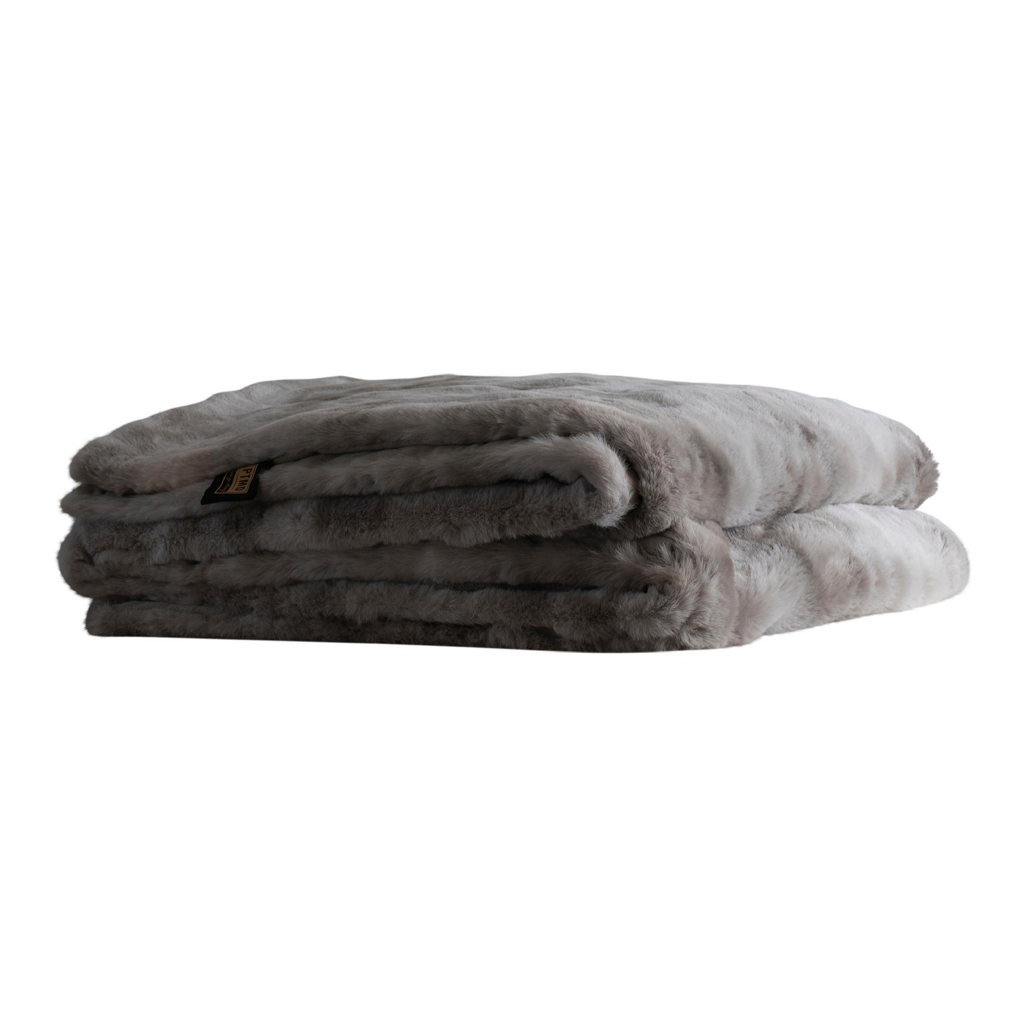 PLAID Linde Grau 220/240/2cm - Grau, Textil (240/220cm) - PTMD Collection