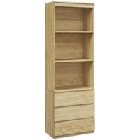 AKTENREGAL DE-14433 180 cm, 3 Böden und 3 Schubladen Holzoptik - Naturfarben, Holzwerkstoff (35/180/60cm) - ComfortXL