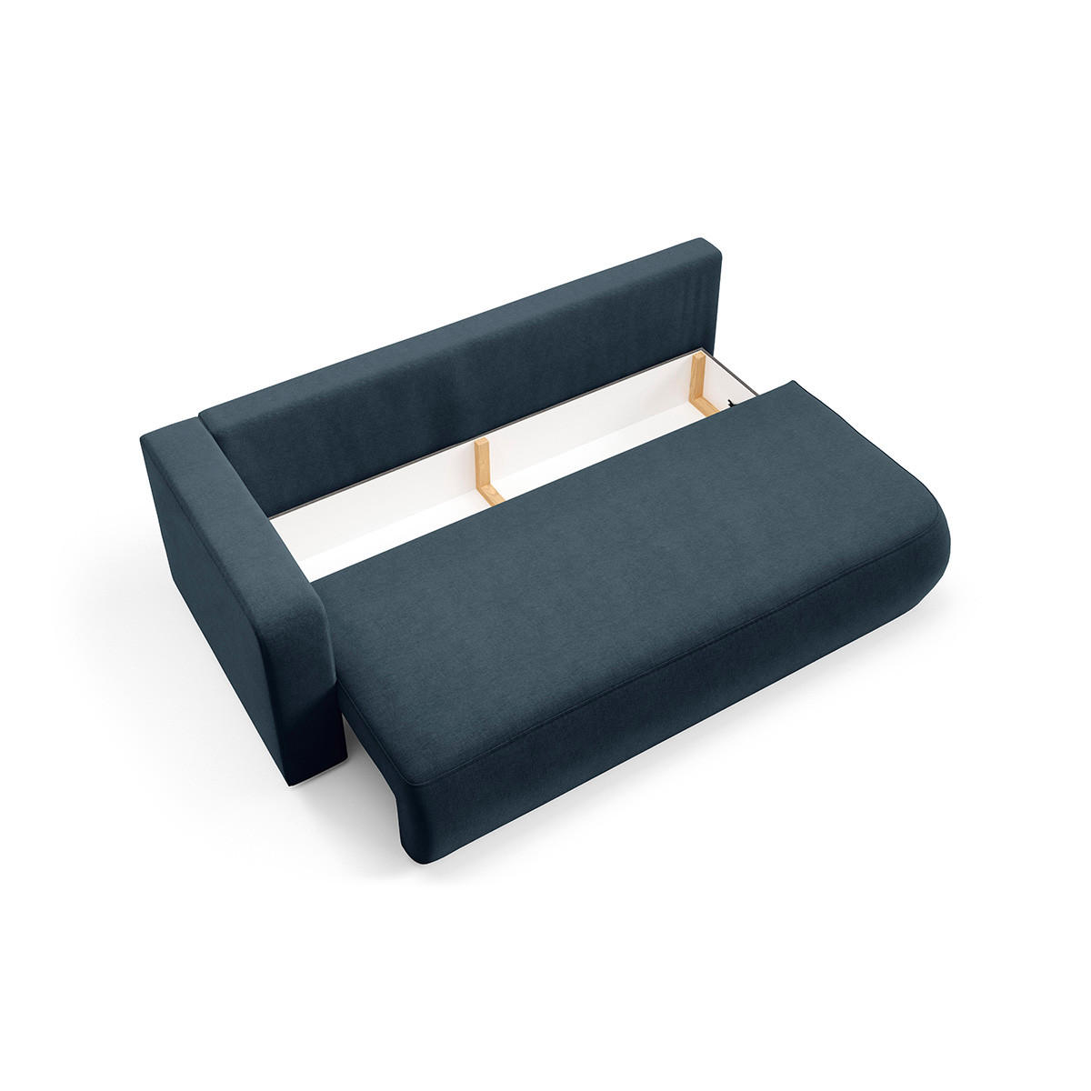 SOFA Antonio 3 Sitzplätze Blau - Blau, Holz (228/82/106cm) - Petits-meubles