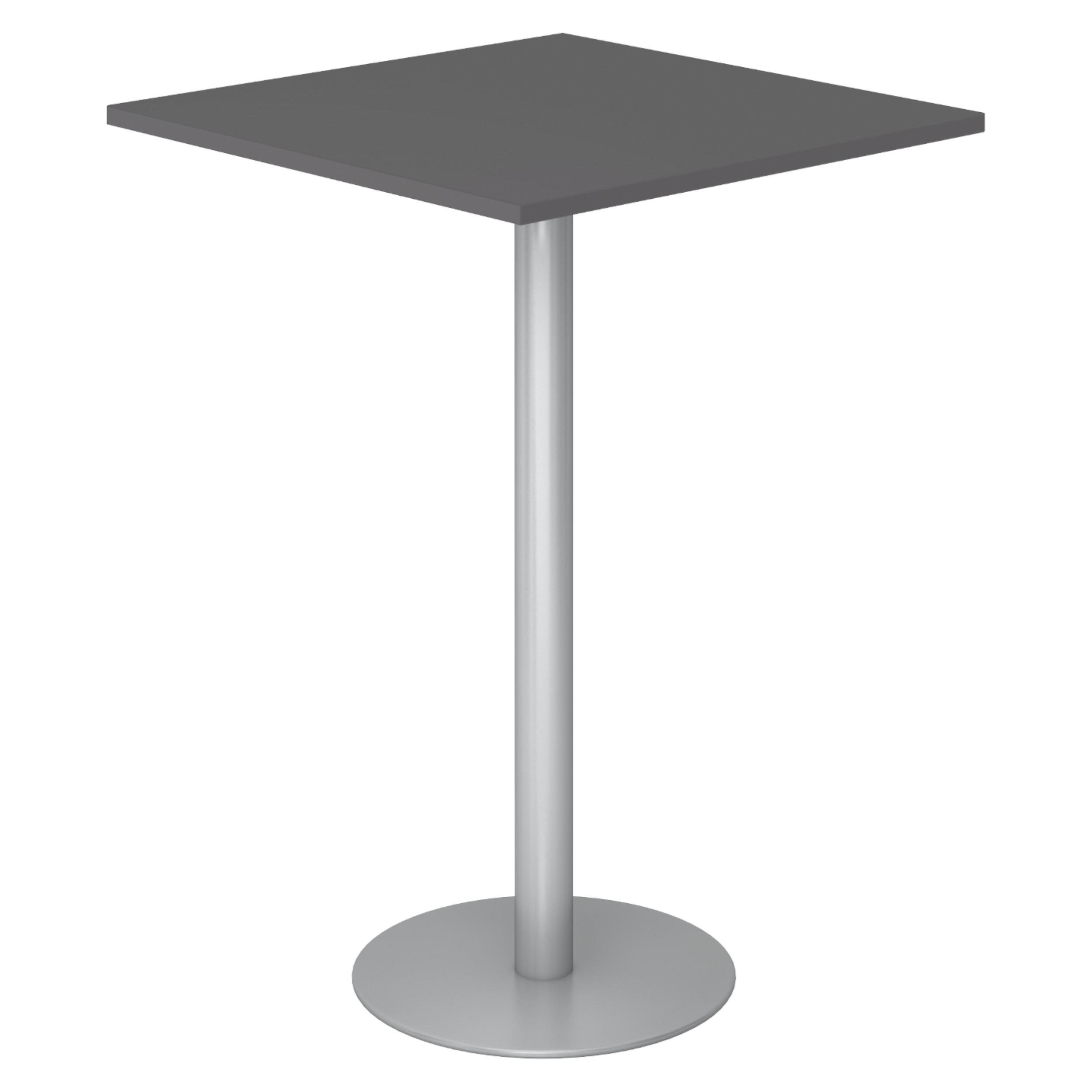 STEHTISCH eckig STH 80/80/111,6 cm in Graphitfarben/Silberfarben - Silberfarben/Graphitfarben, Holzwerkstoff (80/80/111.6cm) - bümö