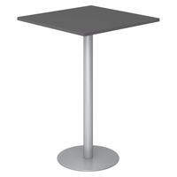 STEHTISCH eckig STH 80/80/111,6 cm in Graphitfarben/Silberfarben - Silberfarben/Graphitfarben, Holzwerkstoff (80/80/111.6cm) - bümö