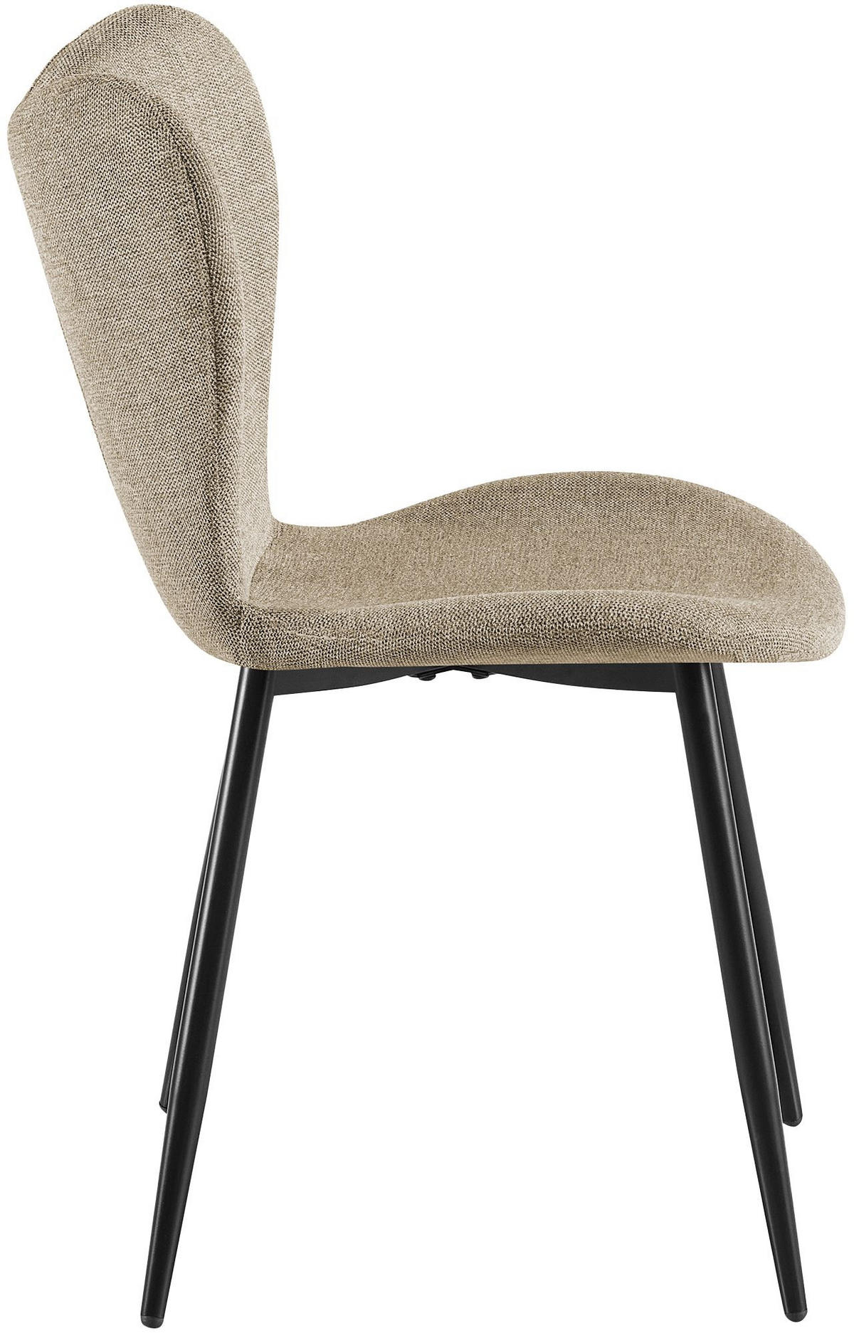 ESSZIMMERSTUHL Stoff Taupe - Taupe/Schwarz, Textil/Metall (50/80/58cm) - CLP