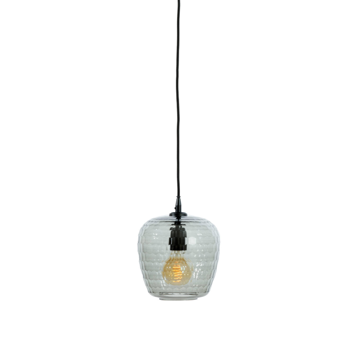 D-HÄNGELAMPE Danita Grau Ø20/26 cm - Grau, Glas (20/20/26cm) - Light & Living