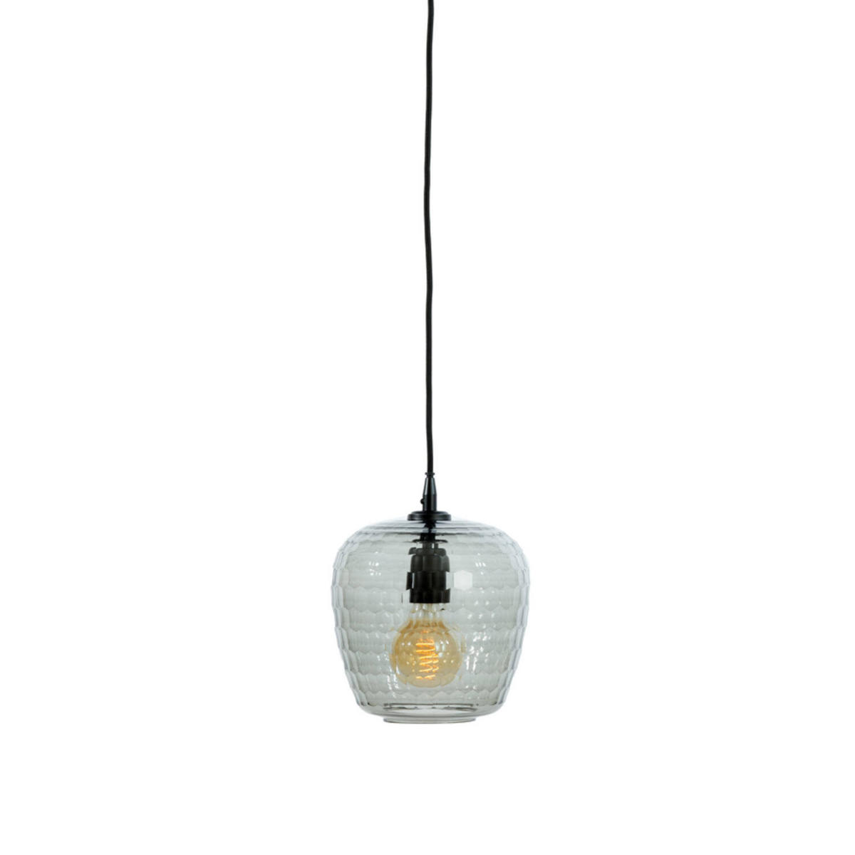 D-HÄNGELAMPE Danita Grau Ø20/26 cm - Grau, Glas (20/20/26cm) - Light & Living