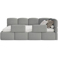 KINDERBETT Cloudy Grau 120 x 200 cm - Schwarz/Grau, Kunststoff/Textil (120/200cm) - Selsey