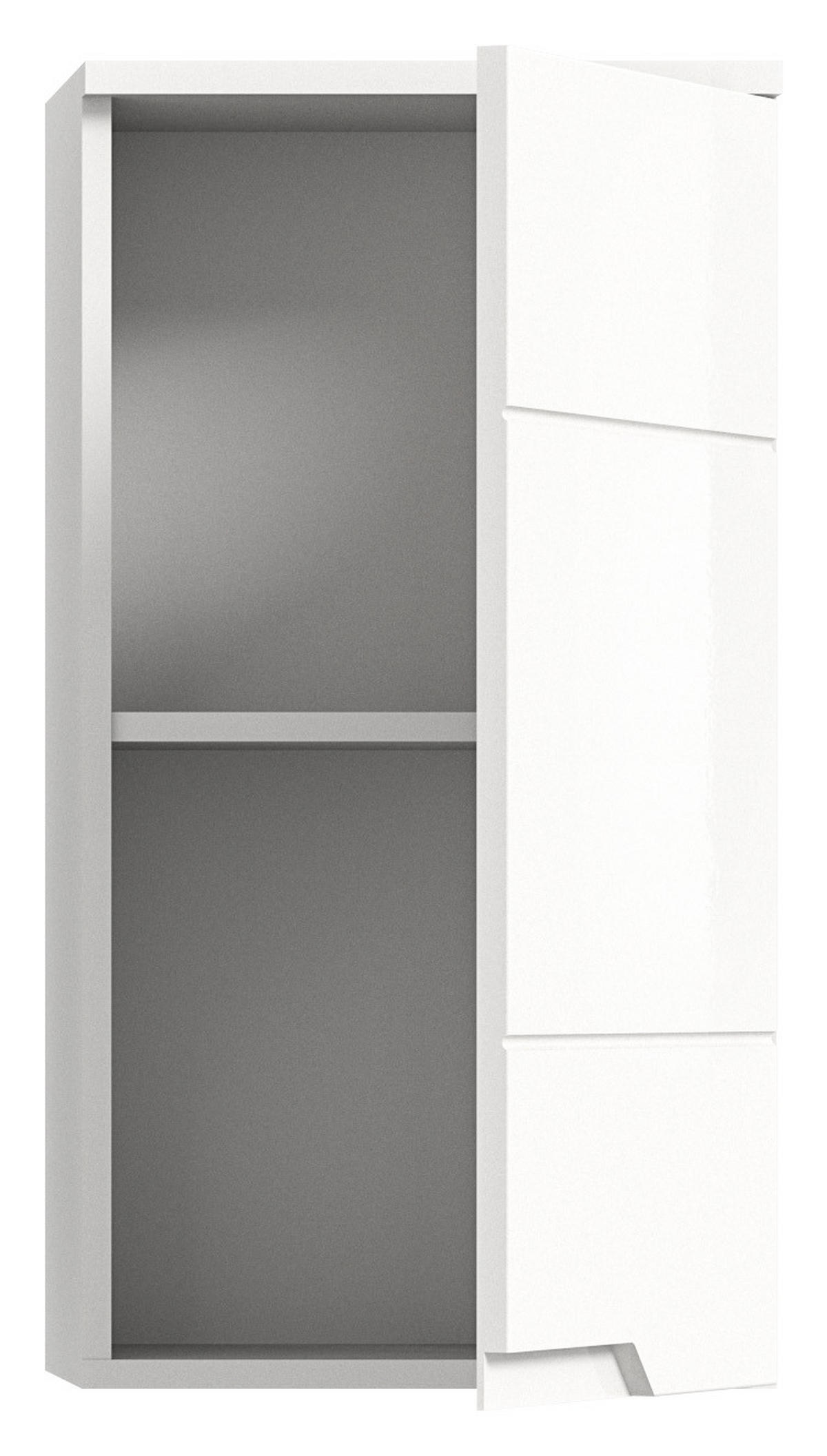 HÄNGESCHRANK SOLERO (B/H/T: ca. 38/73/27 cm) in Weiß/weiß hochglanz - Weiß, Holzwerkstoff (38/73/27cm)
