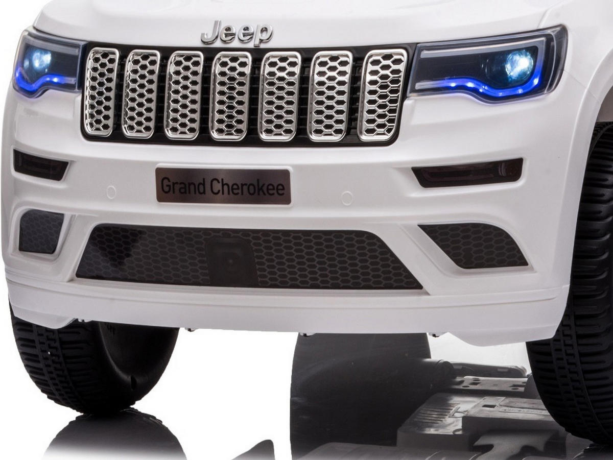KINDER ELEKTROAUTO Jeep Grand Cherokee weiß - Weiß, Kunststoff (114/76/58cm) - TPFLiving