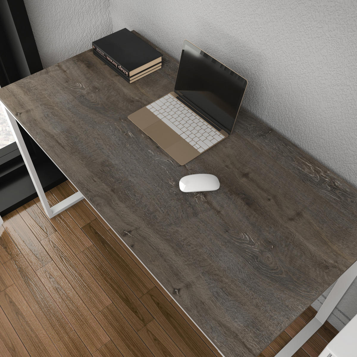 COMPUTERTISCH Layton Weiß Wenge - Braun, Holzwerkstoff (60/120/16cm) - Decorotika