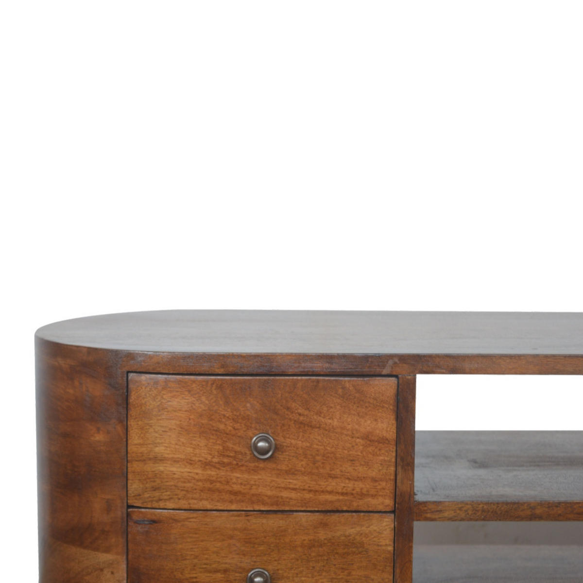 TV-ELEMENT in Kastanien-Finish - Messingfarben/Braun, Holz/Metall (110/47/35cm) - Artisan Furniture