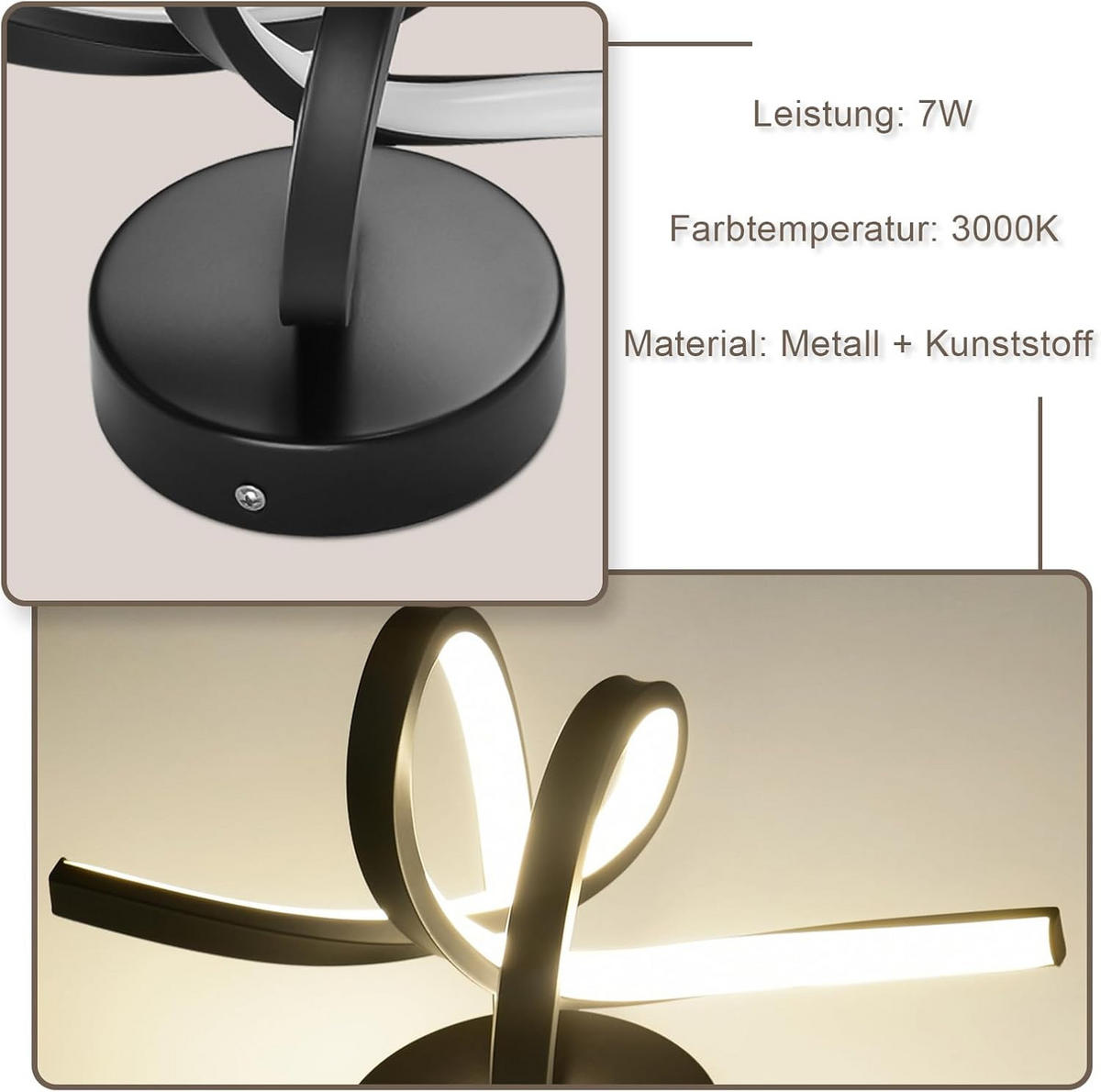LED - WANDLEUCHTE Nebelthir 17.0/19.5/31.0 cm - Schwarz, Kunststoff (17/19.5/31cm) - ZMH
