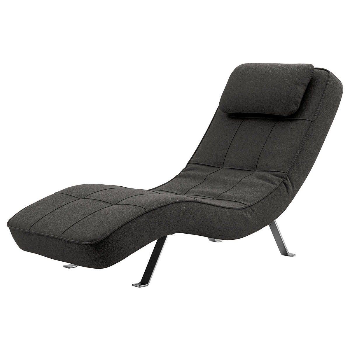 RELAXLIEGE - Chromfarben/Anthrazit, Textil/Metall (70/80/170cm) - home24