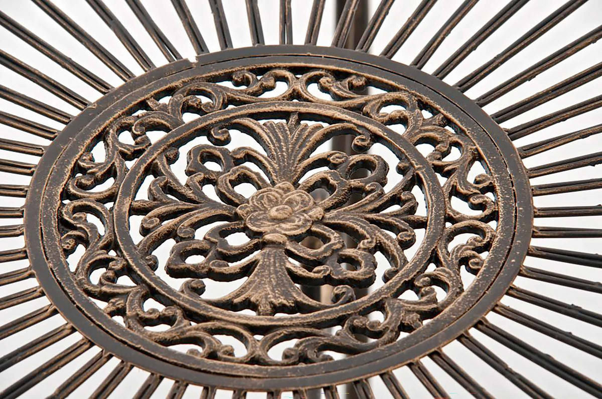 GARTENTISCH rund Ø90 cm Metall bronze - Bronzefarben, Metall (90/90/69cm) - CLP