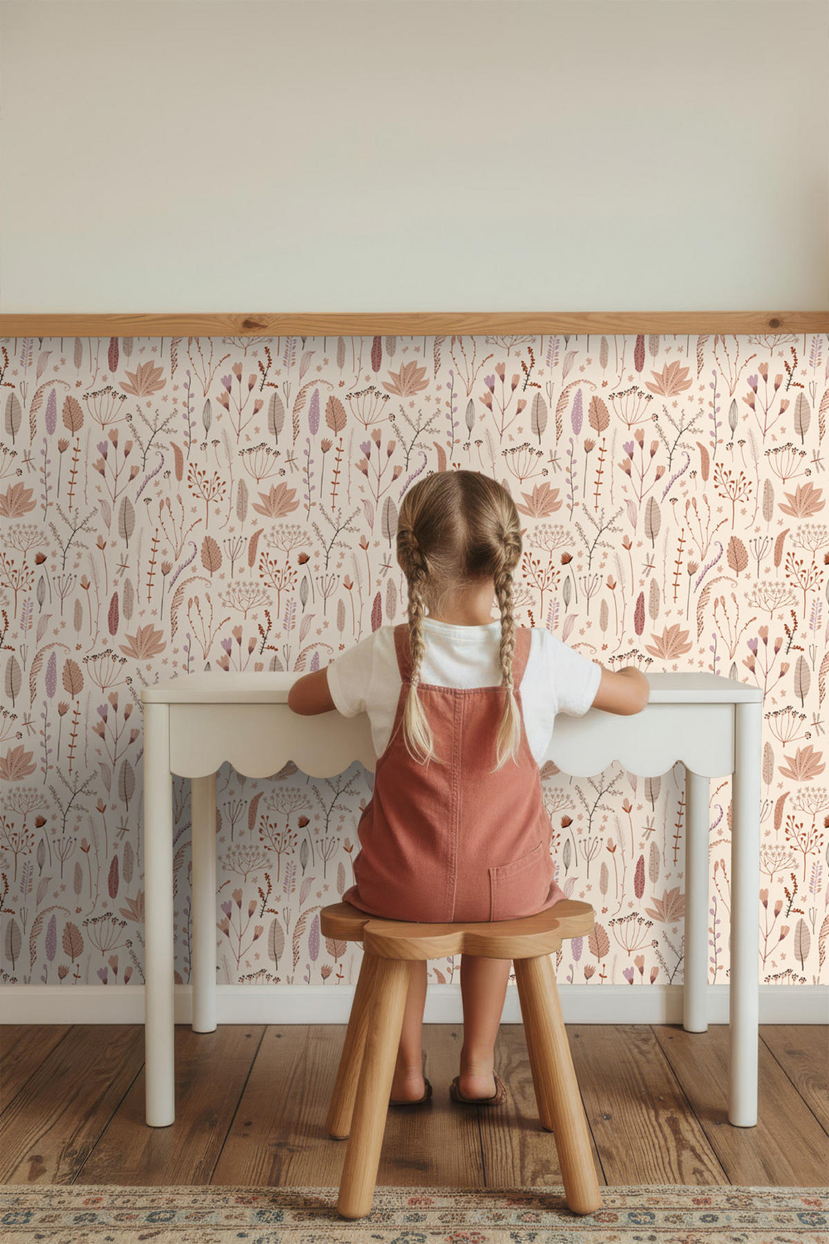 TAPETE Feldblumen 50 x 900 cm - Beige, Papier (50/0.1cm) - ESTAhome