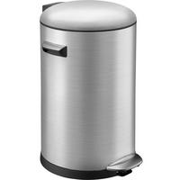 MÜLLEIMER Retro Mit Markanten Griffen und Kugelkappe 20 Liter 48,5 x 29,2 cm Kunststoff Inneneimer Silber - Silberfarben, Metall (33.8/48.5/37.9cm) - PROREGAL