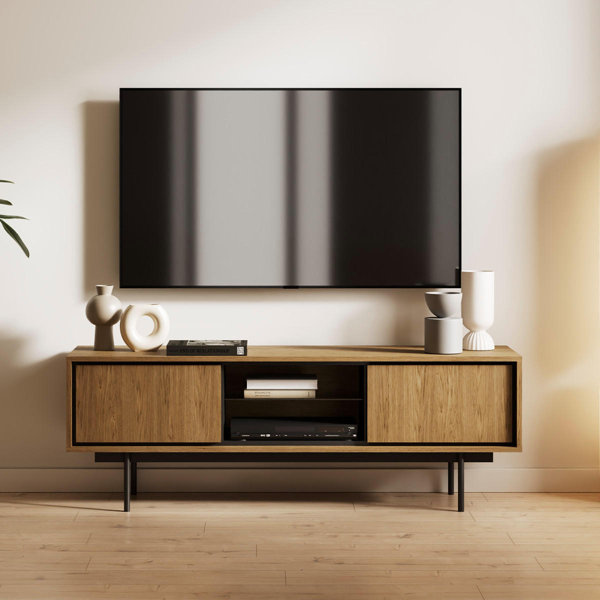 TV-MÖBEL Vidia Holz - Braun, Holzwerkstoff (149.6/51.4/38cm) - Petits-meubles