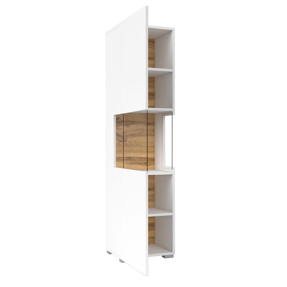 VITRÍNA Glora Bílá - bílá, kompozitní dřevo (36/140/30cm) - Petits-meubles