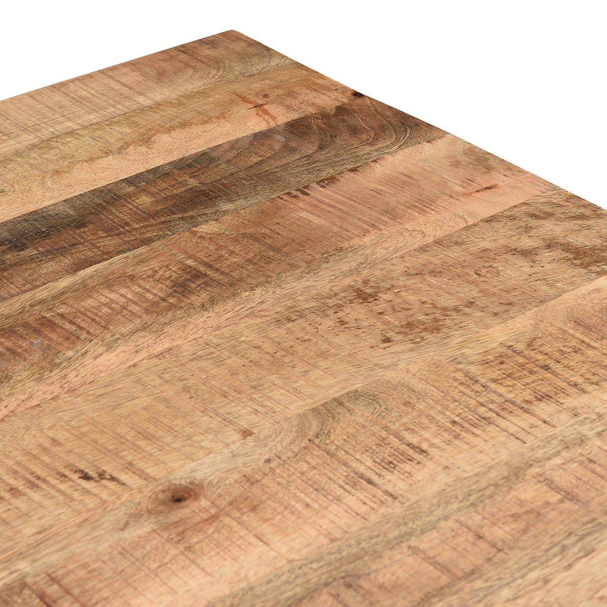 ESSTISCH - Mango massiv - Braun/Weiß, Holz (80/140/76cm) - home24