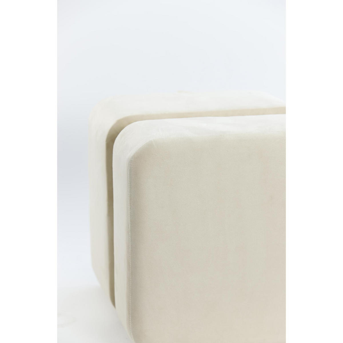 SITZPOUF Piazza Braun 40/40/42,5 cm - Beige, Textil (40/42.5/40cm) - Light & Living