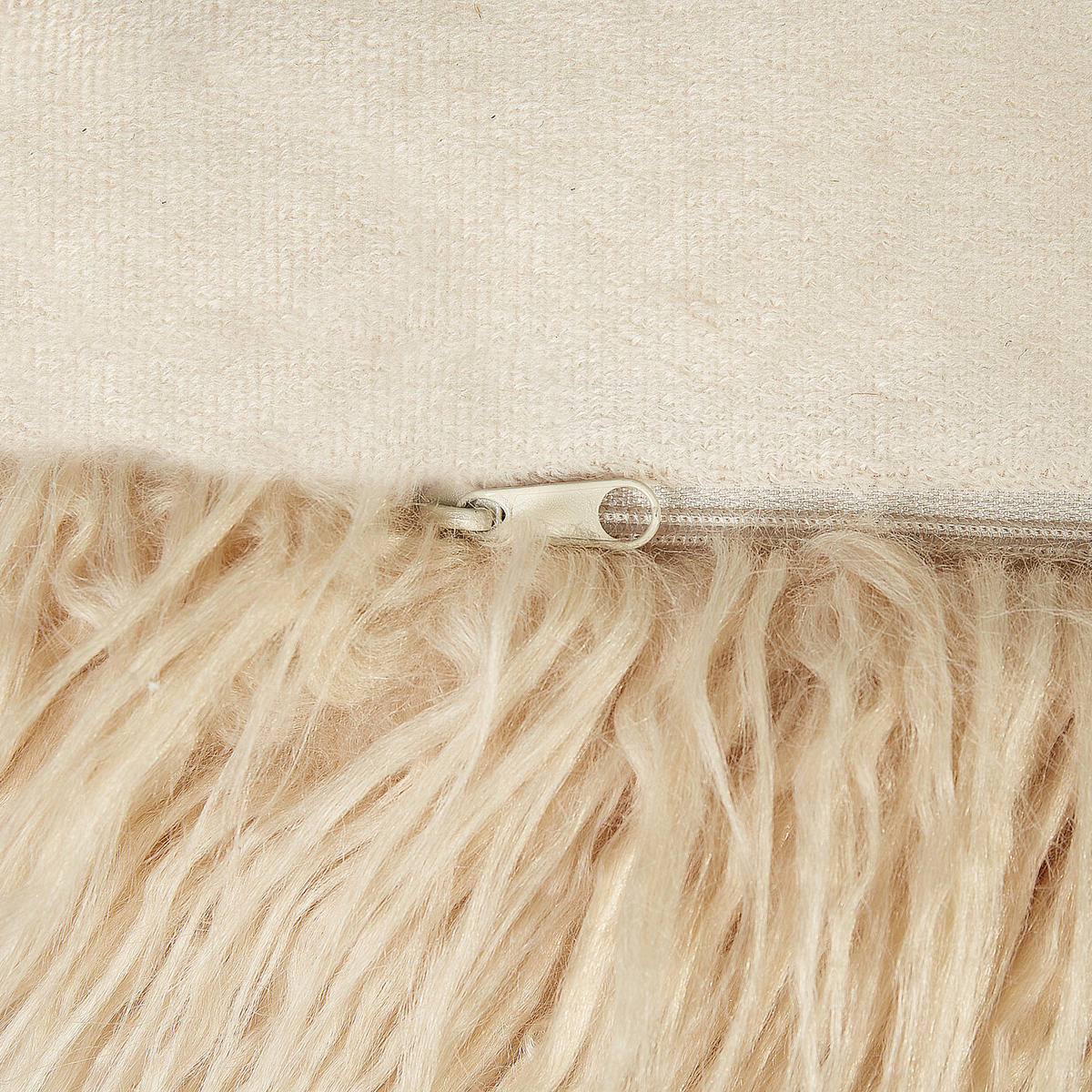 POUF Beige Mukki - Beige, Kunststoff (50/30/50cm) - Beliani