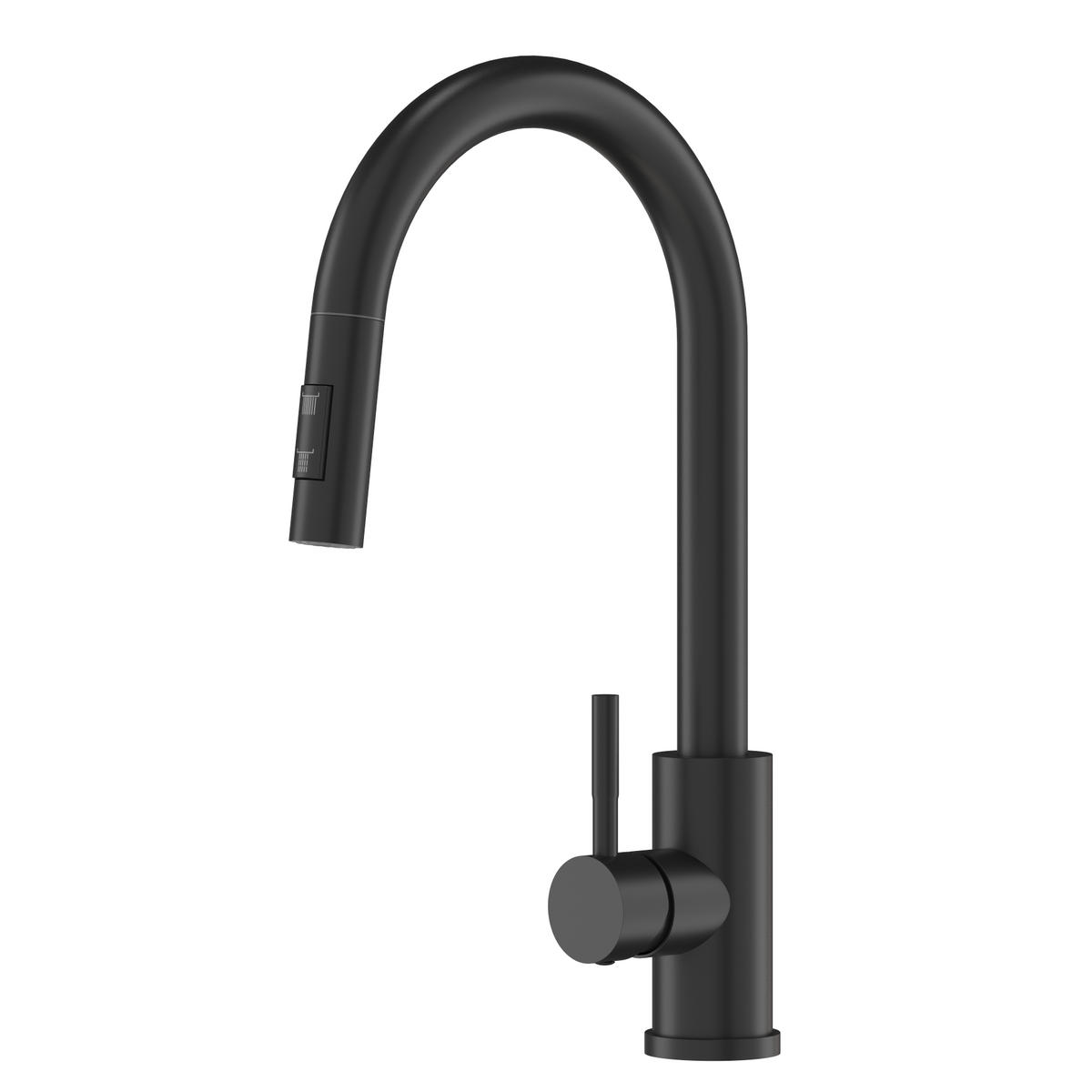 SPÜLBECKEN Best mit Batterie Siphon - Schwarz, Kunststoff/Stein (50/40/18cm) - Granitan