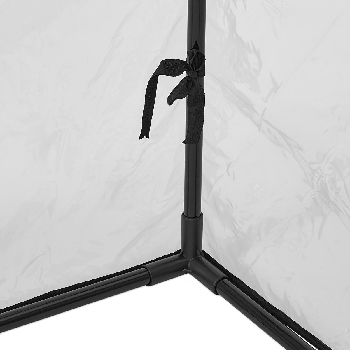 FOLIENFRÜHBEET - Transparent, Kunststoff/Metall (180/92/92cm) - Relaxdays
