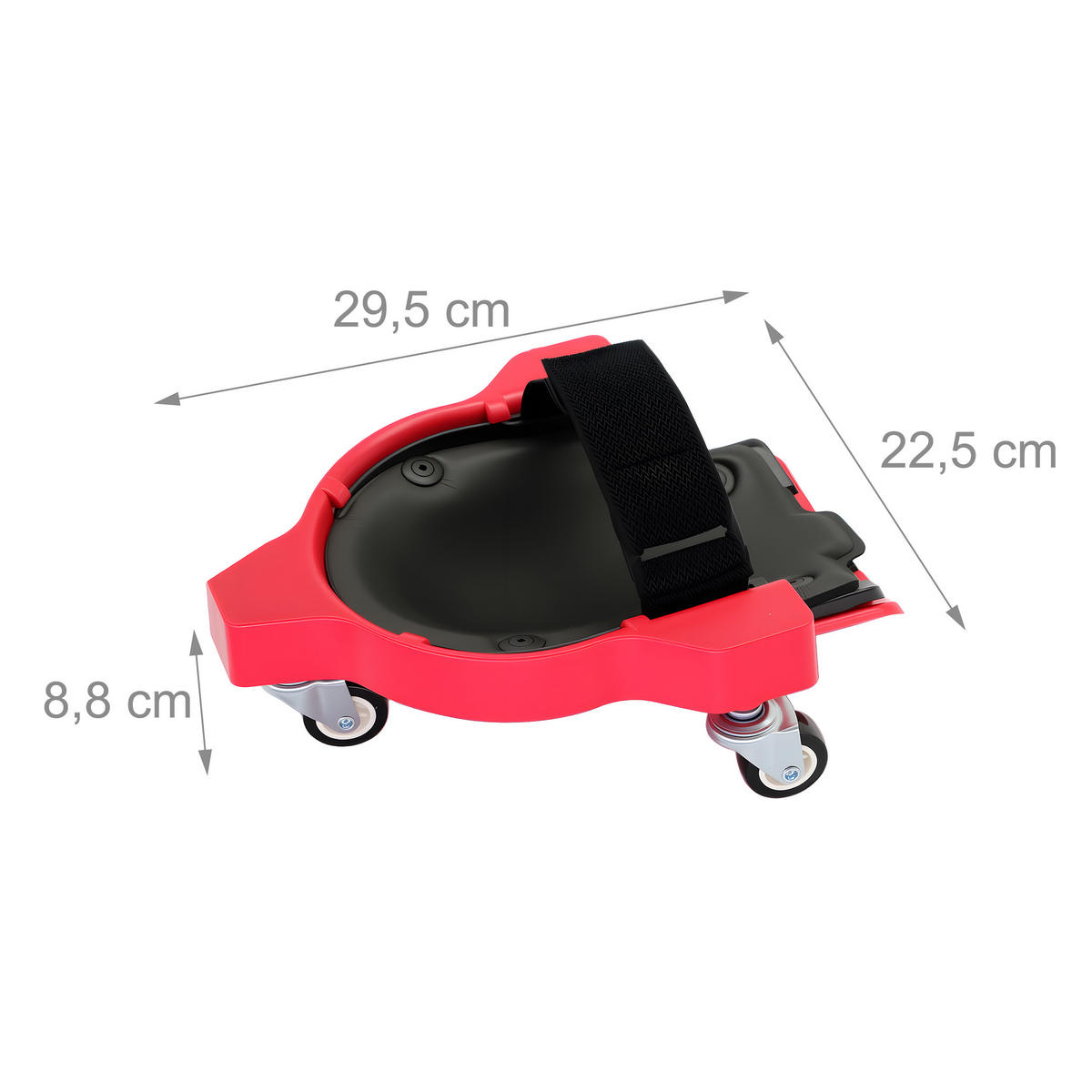 CHNIČE Červená 2-dílná-sada na kolečkách - různobarevná, textil/plast (22/29.5cm) - Relaxdays