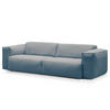 3-SITZER SOFA - Blau/Schwarz, Kunststoff/Textil (251/71/102cm) - home24