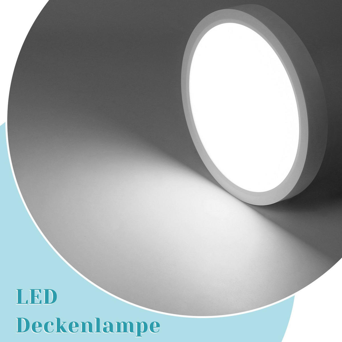 LED-DECKENLEUCHTE Edwin 18.7/18.5/2.4cm - Weiß, Kunststoff (18.7/18.5/2.4cm) - ZMH