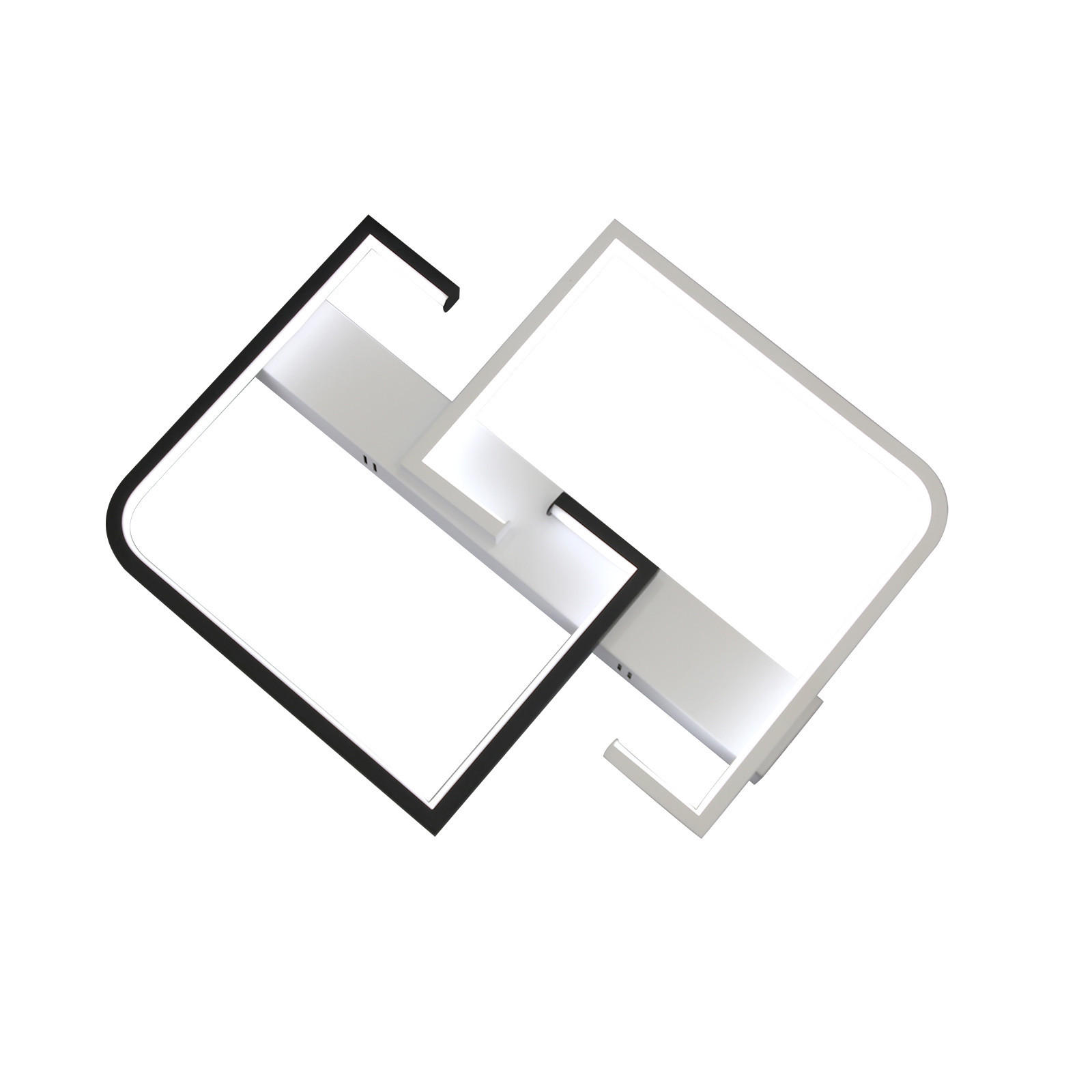 LED-DECKENLEUCHTE Ottilie 41/34/5 cm - Schwarz, Metall (41/34/5cm) - Nettlife